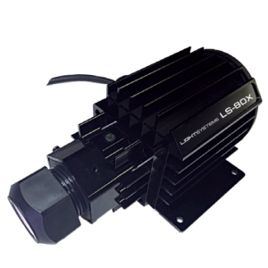 An LS-80x Outdoor LED Illuminator a sturdy, weather-resistant design ensures reliable illumination in outdoor environments